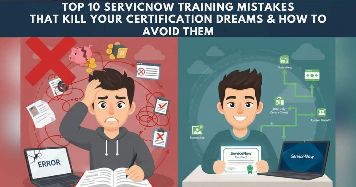 Top 10 ServiceNow Training Mistakes That Kill Your Certification Dreams & How to Avoid Them